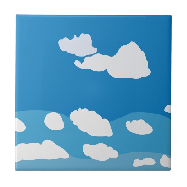 Carreau Nuage de Ciel Bleu (Devant)