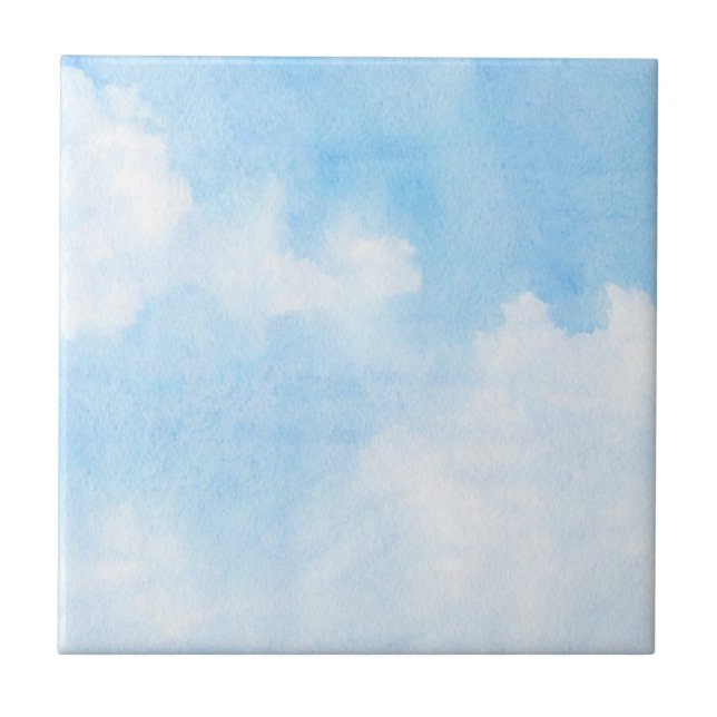 Carreau Nuages d'aquarelle et arrière - plan de ciel (Devant)