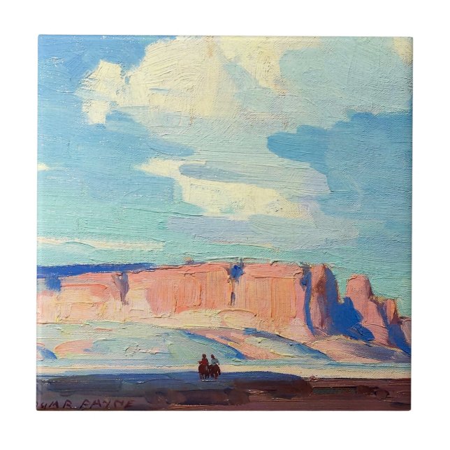 Carreau Nuages d'Arizona par Edgar Payne (Devant)