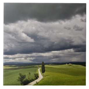 Carreau Nuages de routes et de tempêtes, région rurale d