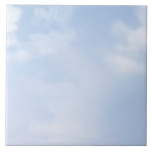 Carreau Nuages fluides sur ciel bleu pastel