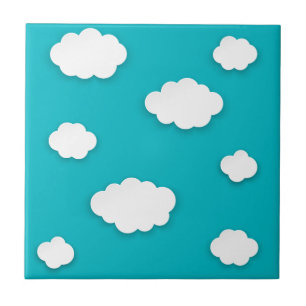 Carreau Nuages sur Blue Sky Carrelage décoratif en céramiq