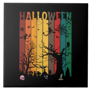 Carreau Nuit Colorée d'Halloween