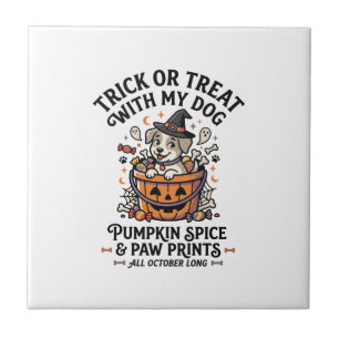 Carreau Nuit de bonbons d'Halloween pour chiens
