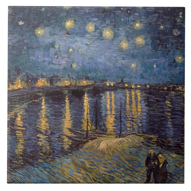 Carreau Nuit étoilée sur le Rhône par Vincent Van Gogh (Devant)