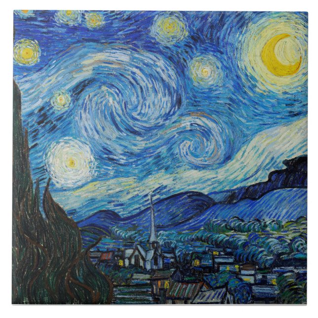 Carreau Nuit étoilée, Van Gogh (Devant)