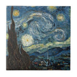 Carreau Nuit Van Gogh Starry<br><div class="desc">Vincent Van Gogh célèbre peinture étoile nuit</div>