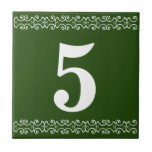Carreau numérique victorien<br><div class="desc">Carrelage numérique de la maison victorienne - Blanc sur vert avec bordure d'imprimante</div>