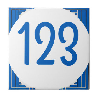 Carreau Numéro bleu pour les numéros de maison
