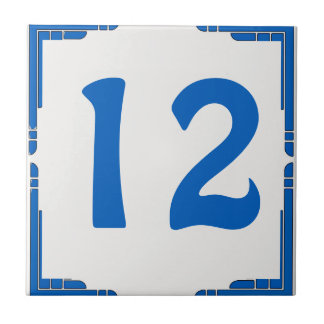 Carreau Numéro bleu pour les numéros de maison