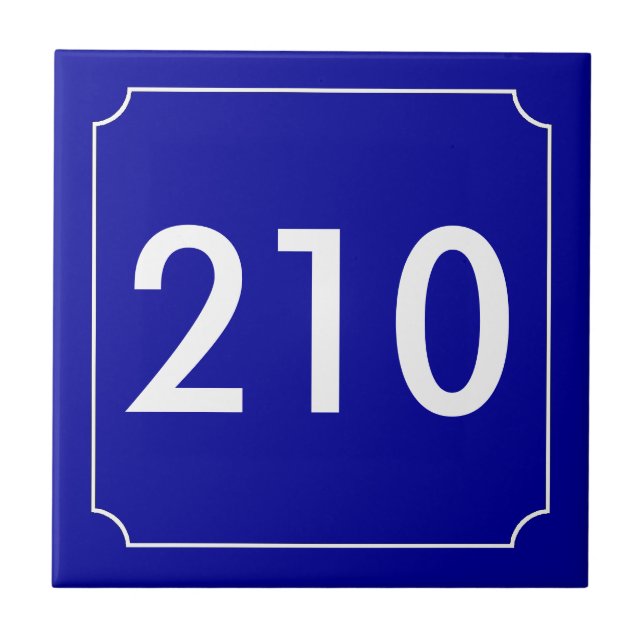 Carreau Numéro d'appartement français (Devant)