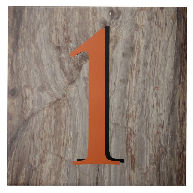 Carreau Numéro de la maison de lumière de cuivre Tuile 1 U (Devant)