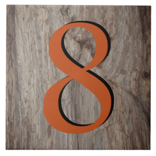 Carreau Numéro de la maison de lumière de cuivre Tuile 8