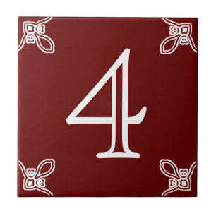 Carreau Numéro de la maison - Espagnol blanc sur carrelage