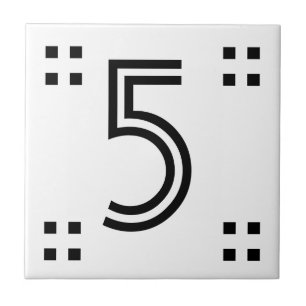 Carreau Numéro de maison - Art Déco