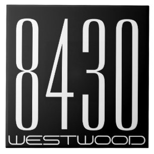 Carreau Numéro de maison avec la rue