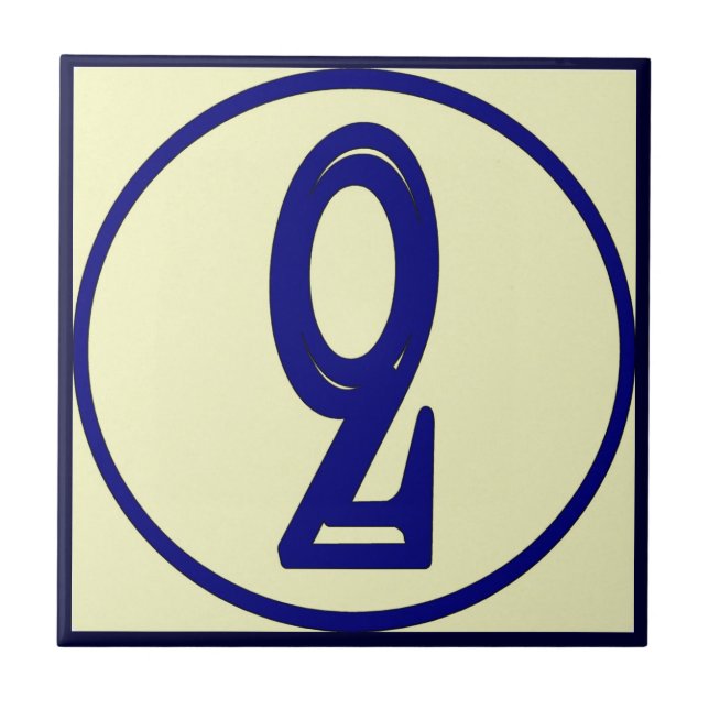 Carreau Numéro de maison de style français 2 (Devant)