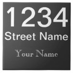 Carreau Numéro de maison personnalisé<br><div class="desc">Faites votre propre numéro de maison.  Ajoutez votre rue et votre nom ou nom d'entreprise.</div>