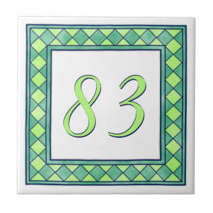 Carreau Numéro de maison vert