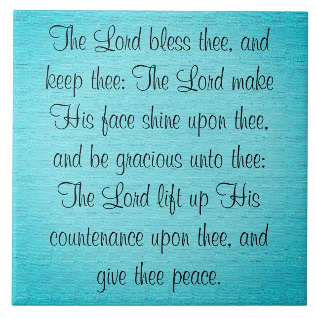 Carreau Numéros 6:24-26 (Devant)