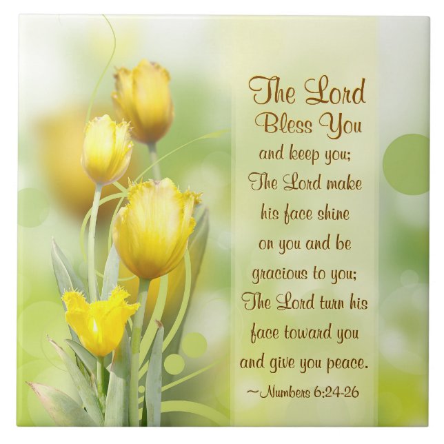 Carreau Numéros 6 24-26 Le Seigneur vous bénisse et vous g (Devant)