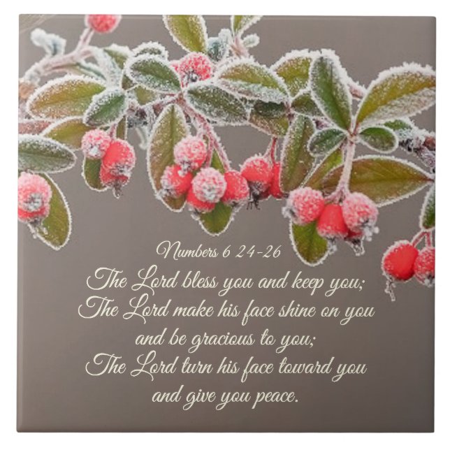 Carreau Numéros 6 24-26 Le Seigneur vous bénisse et vous g (Devant)