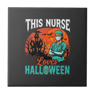 Carreau Nurse Halloween Spooky Conception de soins de sant