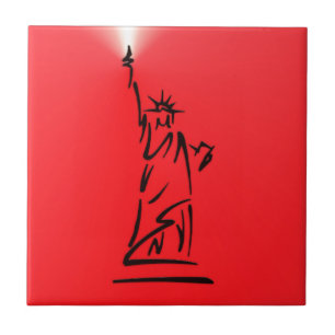 Carreau NY Lady Liberty Rouge