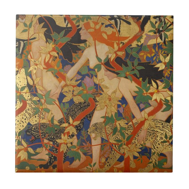 Carreau Nymphes Art nouveau (Devant)