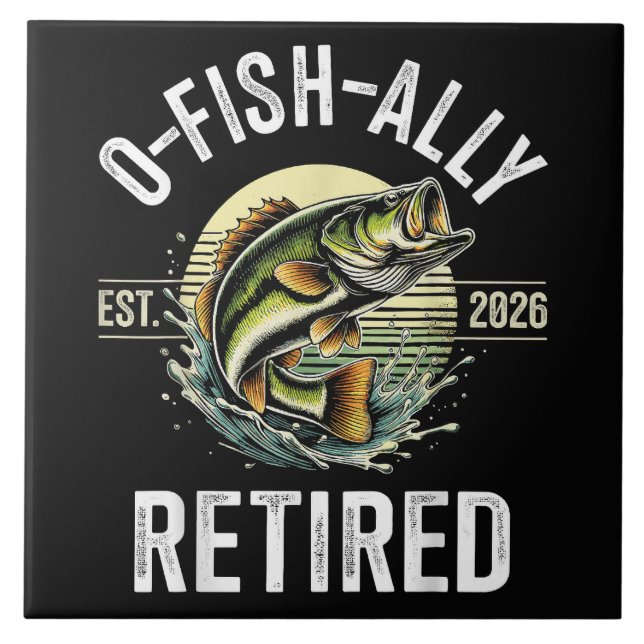 Carreau O-Fish-Allement Retraité 2026 Pêcheur Pêche (Devant)