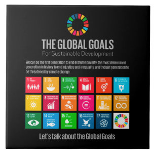 Carreau Objectifs mondiaux SDG 2030 Carrelage en céramique