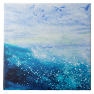Carreau Ocean wave painting, sea foam