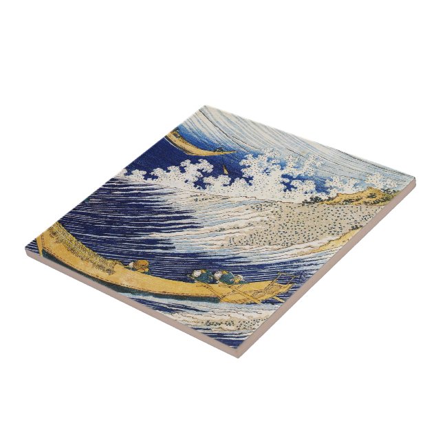 Carreau Ocean Waves Katsushika Hokusai chef-d'oeuvre art (Côté)