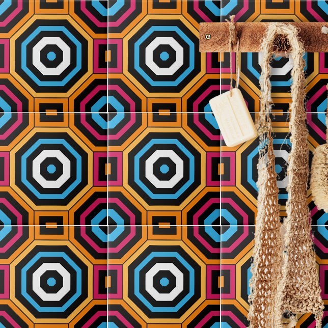 Carreau Octogone moderne coloré et géométrique Carré (Créateur téléchargé)