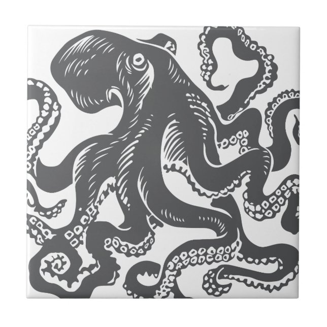 Carreau Octopus 1 black (Devant)