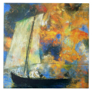 Carreau Odilon Redon - Nuages de fleurs