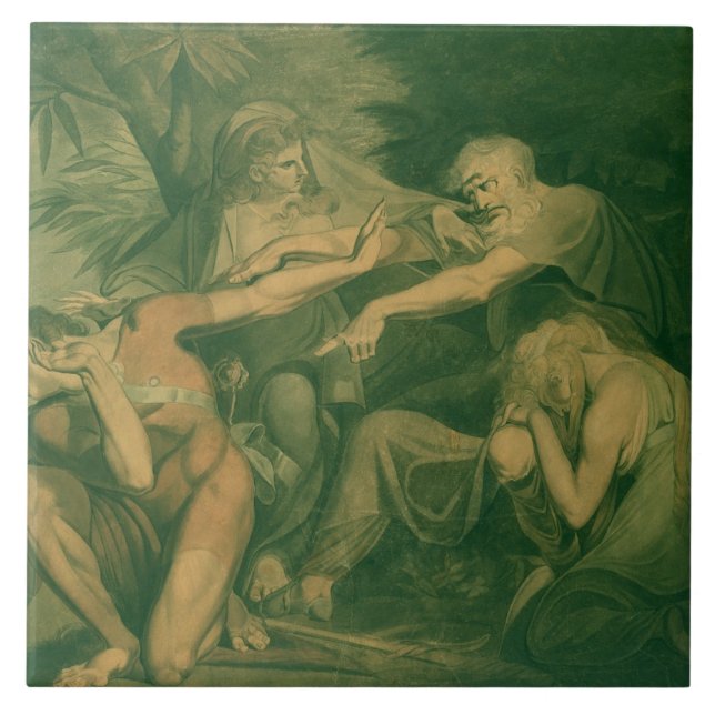 Carreau Oedipe maudissant son fils Polynices - "vont (Devant)