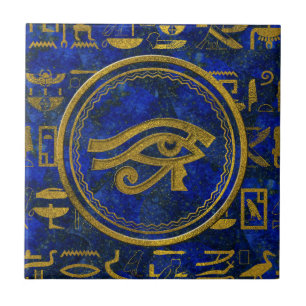 Carreau Oeil égyptien de lazulite de Horus - de Wadjet