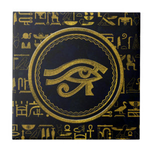 Carreau Oeil égyptien d'or de Horus - Wadjet