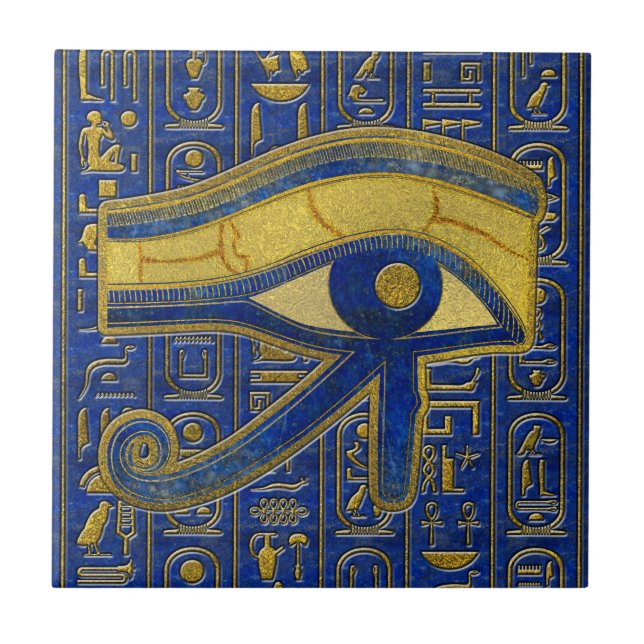 Carreau Oeil égyptien d'or de lazulite de Horus - de (Devant)