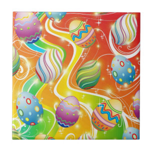 Carreau Œufs de Pâques Motif Festif Joyeux