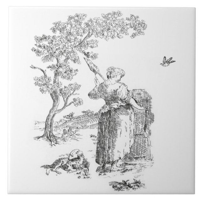 Carreau OEuvre d'art rural antique (Devant)