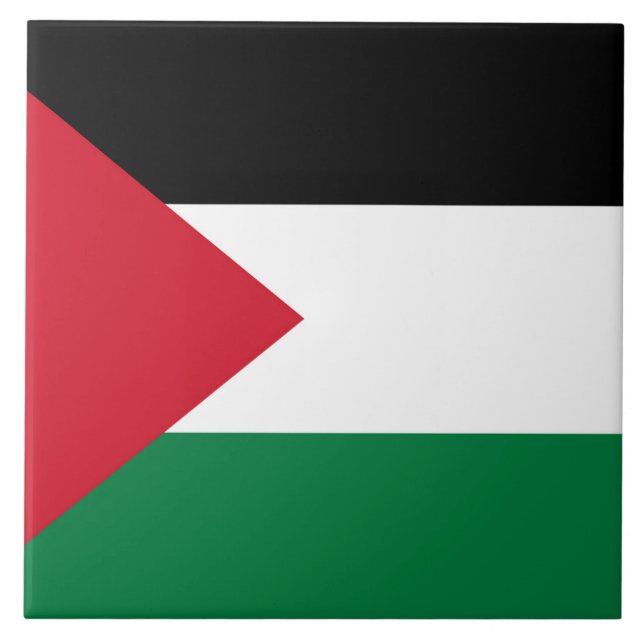 Carreau officiellement le drapeau de l'État de Palestine (Devant)