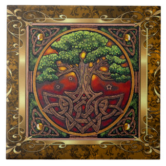 Carreau Offre rituelle de sorcellerie médiévale Brown de