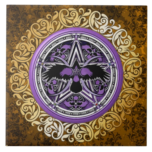 Carreau Offre rituelle de sorcellerie médiévale Brown de (Devant)