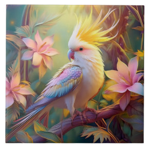 Carreau Oiseau de fantaisie Perruche à aile iridescente