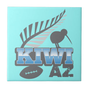 Carreau Oiseau de rugby du KIWI AZ et fougère argentée