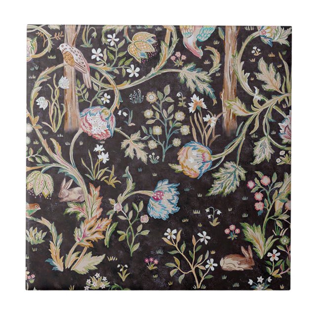 Carreau Oiseau et lapin dans le Jardin des Fleurs, William (Devant)