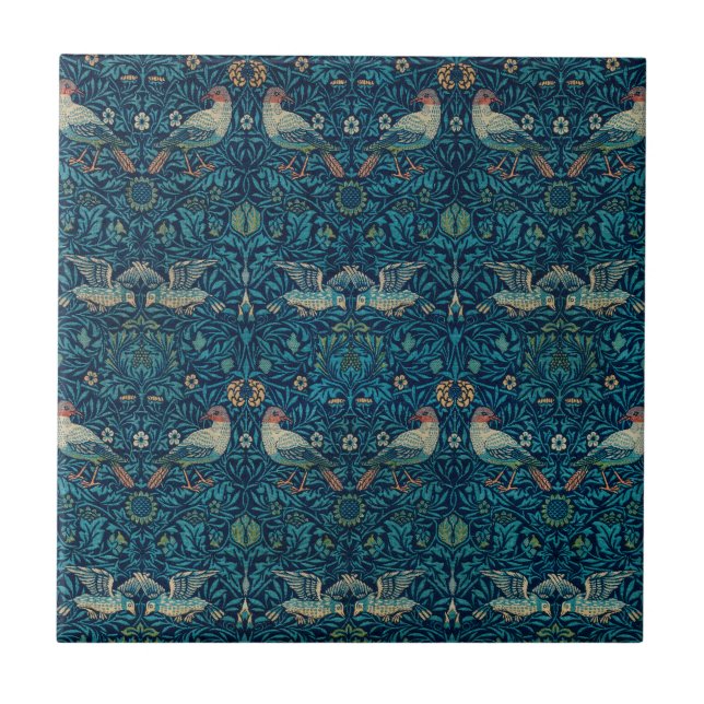 Carreau Oiseau par William Morris, textile artistique de j (Devant)