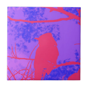 Carreau Oiseau rose